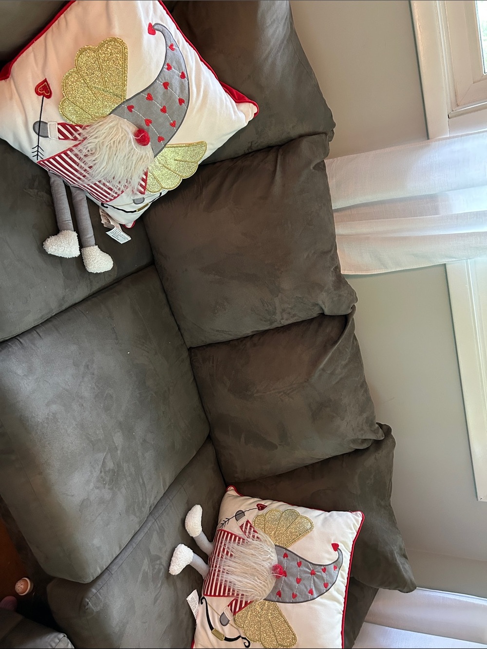 Isaac Mizrahi set of two gnome valentine pillows